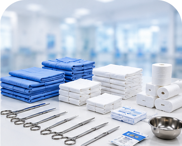 Productos médicos para procedimientos quirúrgicos y curaciones